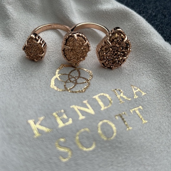 Kendra Scott Rose Gold Drusy Naomi Ring - Picture 2 of 2
